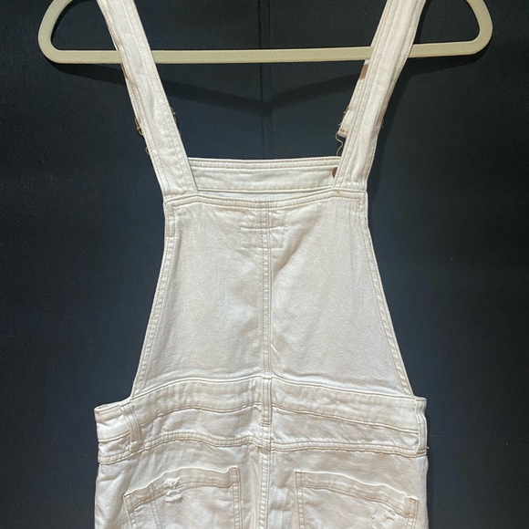Pilcro and the Letterpress Overall Jean Shorts Anthropologie, 30, cream - Picture 7 of 8